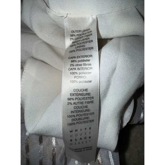 White House Black Market Mini Dress Metallic Boho Long Slit Sleeve Whimsy SZ 00 - Picture 12 of 13